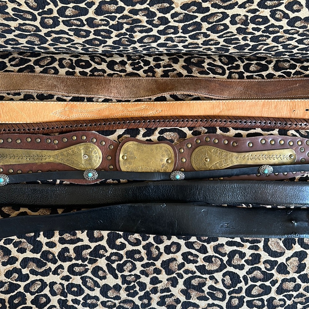7 Western Belts Vintage Lot